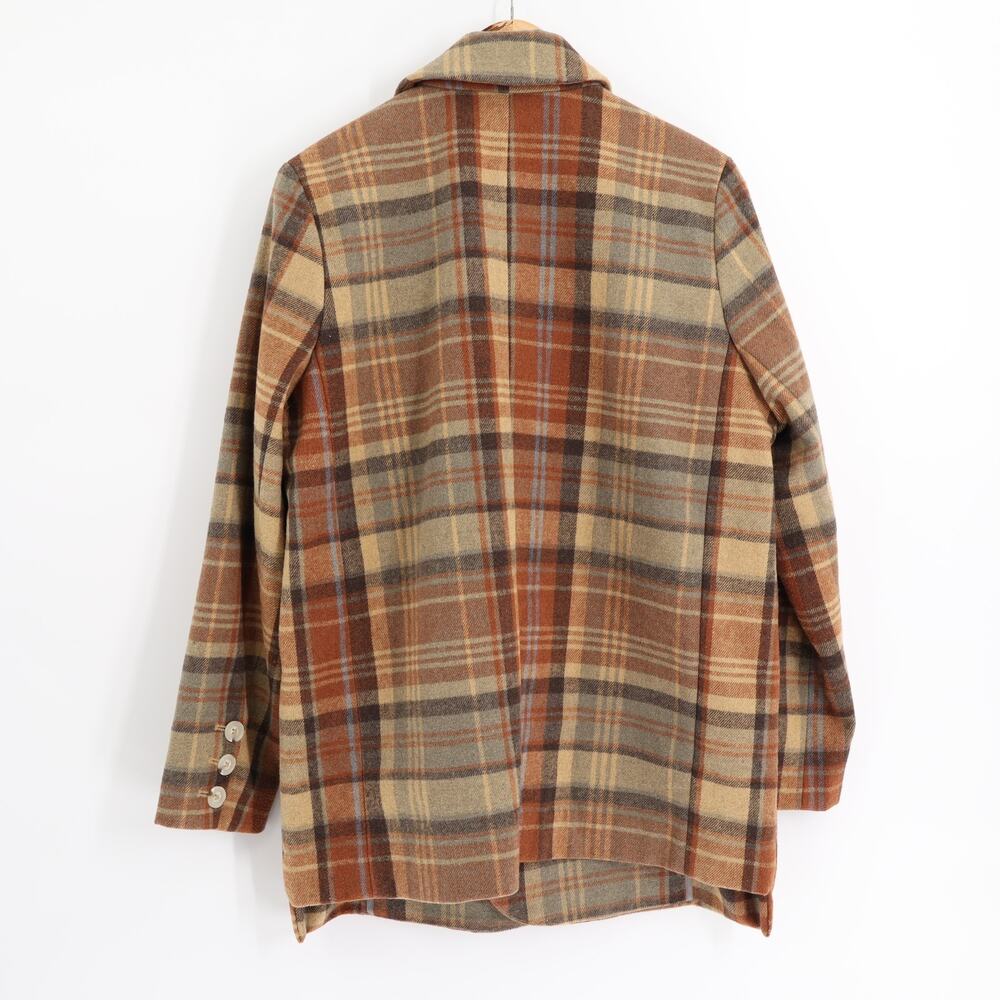 Free People Women’s Sz S Mari Plaid Boxy Blazer Long Sleeve Multicolor Autumn - Picture 3 of 8